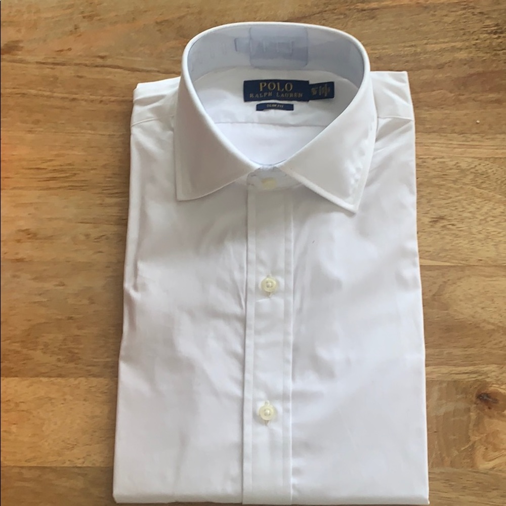Polo Ralph Lauren white spread collar dress shirt